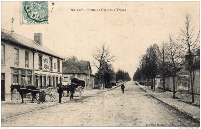 872 - cpa 10 Mailly - road from Chalon to Troyes