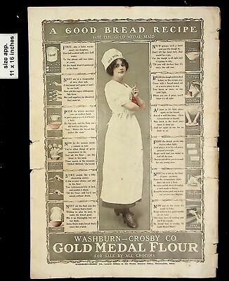 1913 Gold Medal Flour Washburn and Crosby Co Vintage Print Ad 18798