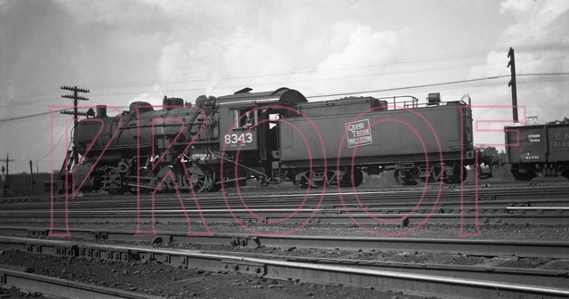 Grand Trunk Western Railroad (GTW) Engine 8343 - 8x10 Photo