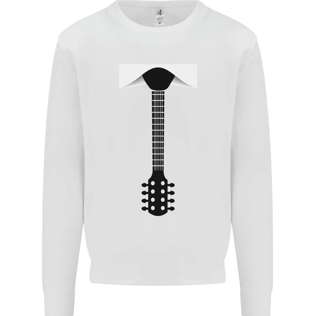 Guitar Tie Guitarist Bass Acoustic Funny Kids Sweatshirt Jumper