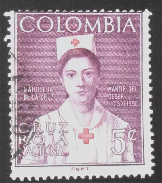 Colombia - Colombie - 1961 Postal Tax 5 ¢ Nurse Manuelita de la Cruz used (362)
