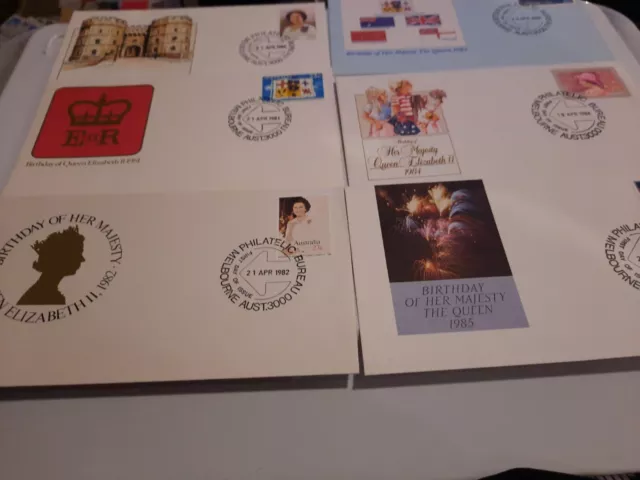 Australia Queens Birthday Stamped Envelopes 1980 To 1985 Highly Collectable