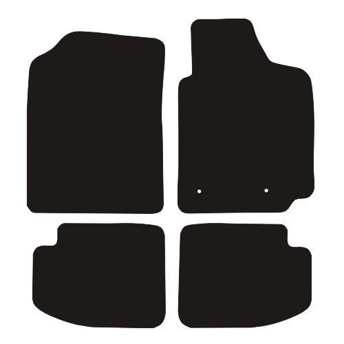 Toyota Yaris 3 Door 99-06 Tailored Black Rubber Car Floor Mats Set Made 2 Order