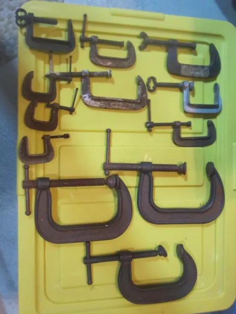 Lot of  C-Clamps - Adjustable Vintage C Clamps