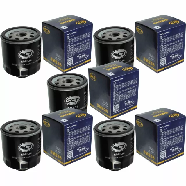 5x SCT Ölfilter Öl Filter Oil SM 836