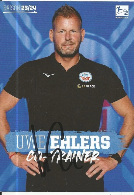 AUTOGRAMMKARTE HANSA ROSTOCK Uwe Ehlers 2023/2024 unterschrieben