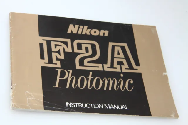 Nikon F2A Photomic film camera instruction manual English genuine fast ship 935