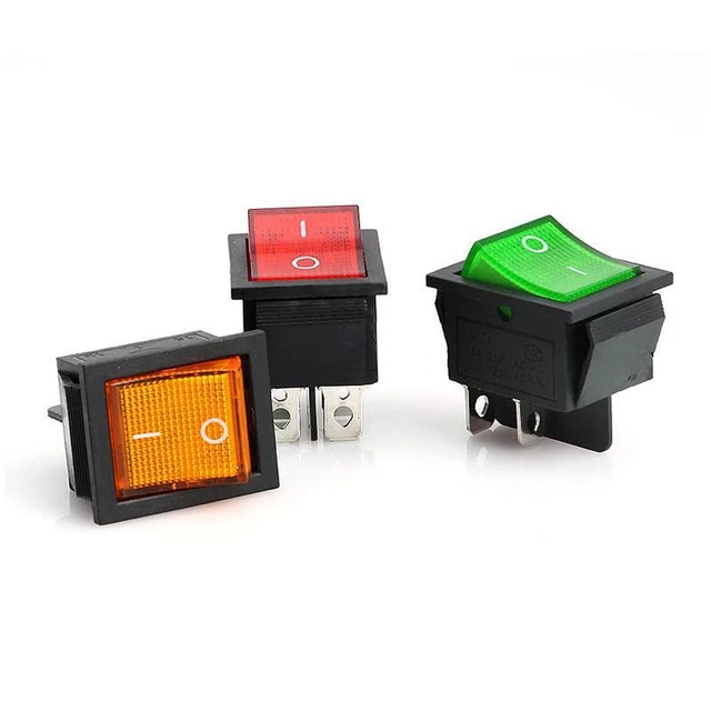 4Pin KCD4 Switches On Position SPST Toggle Switch Rocker Switch 3