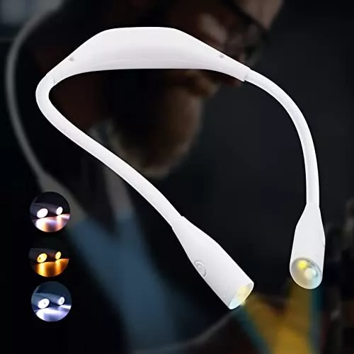 Neck Reading Light Book Night Light Hands Free Flexible Torch Lights for Reading