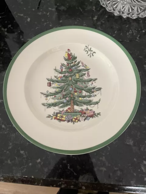 Lot Of 8 - Spode England CHRISTMAS TREE Dinner Plates S3324T