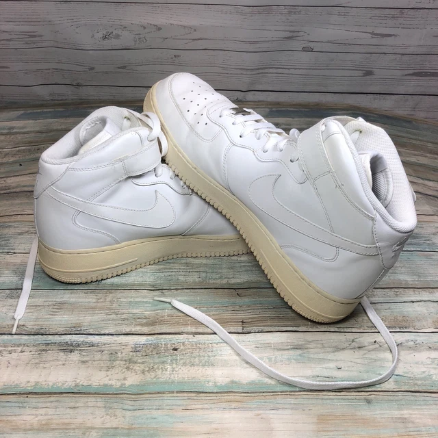 Vintage Nike Air Force 1 '82 Triple White Sneakers Shoes Size 13 Beaters