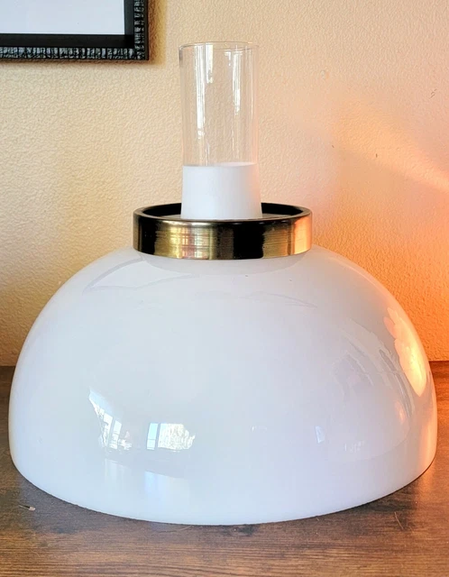 Vintage 11 3/4-12” FitterWhite Glass Shade for Hurricane or Student Lamp 3 Avail
