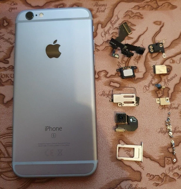 Ensemble châssis d'origine Argent iPhone 6s en très bon état complet avec caméra