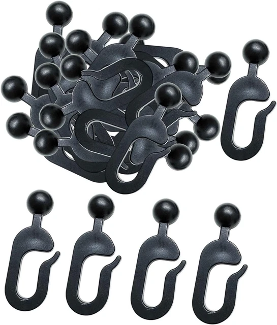 Ganci Per Tende Gazebo - Confezione Da 10 Ganci Ad Anello Scorrevole Per Reti E Tende - Foto 6