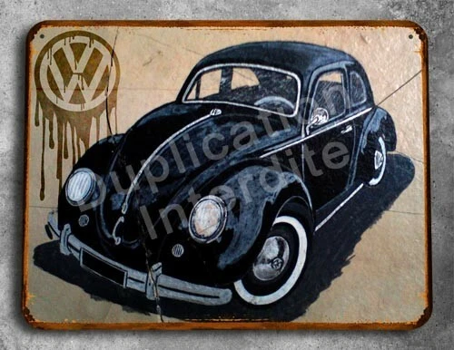 Plaque Métal émaillé VOLKSWAGEN Coccinelle 20x30 Cm – Décoration Murale Rétro
