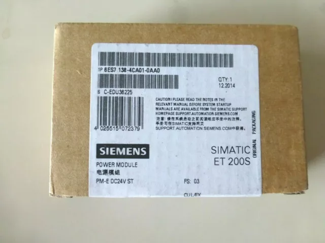 1PC New Siemens 6ES7138-4CA01-0AA0 6ES7 138-4CA01-0AA0 Power Module