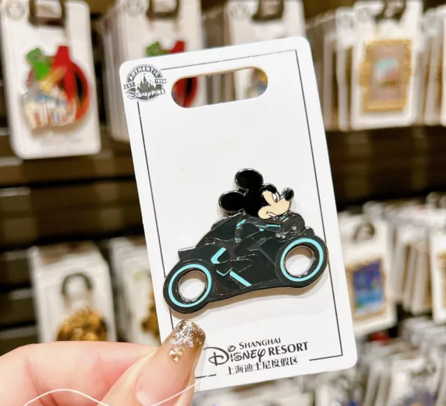 Disney Pin authentic Mickey mouse tron motorcycle shanghai disneyland exclusive