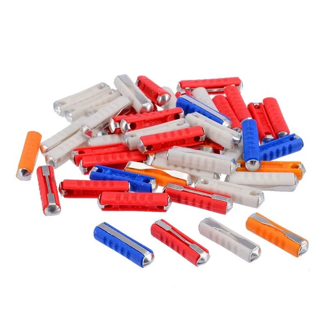 50 pièces kit fusibles automobiles classiques en céramique style torpille cont