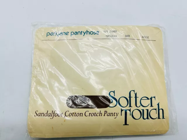 Vintage Parklane Pantyhose Sandalfoot Medium Beige 348 NOS 100% Nylon