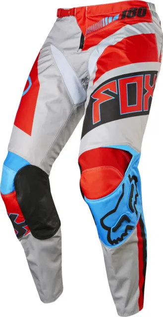 Fox Racing 180 Falcon  Grey - Red  Mx Off Road Pants Size 38