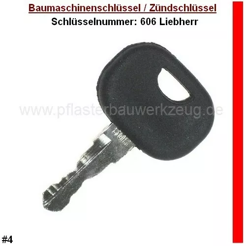 Baumaschinenschlüssel Zündschlüssel Nr. 606 14606 Liebherr Bagger Radlader #4