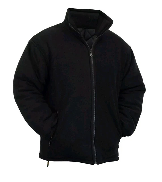 Mens New Extra Thick Fleece Jacket Heavy Duty Work Jacket Padded Winter Warm