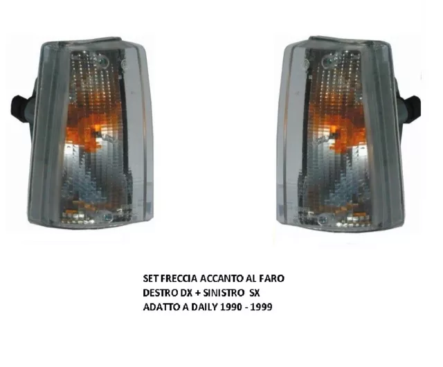 Set 2 Fanale Fanalino Freccia Anteriore Sx Dx Per Iveco Daily 89 99 Indicatore