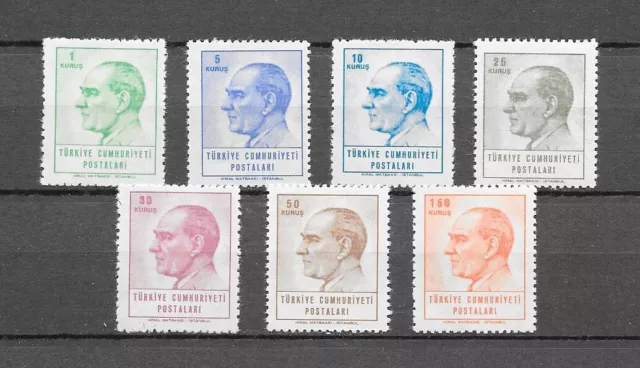 TURKEY TURQUIE - 1965 YT 1711 à 1717 ATATURK - TIMBRES NEUFS** MNH LUXE