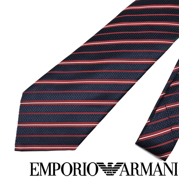 Emporio Armani Tie Brand Blue Red White Width Of The Tip 8.5cm a609
