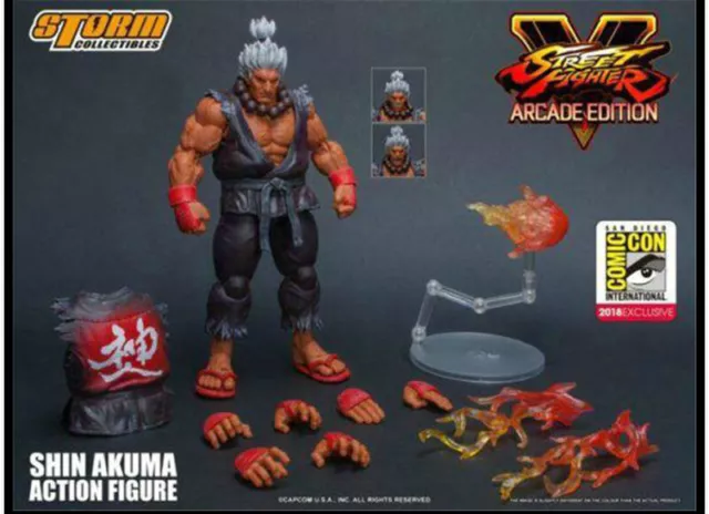 New Storm Toys Street Fighter V Shin Akuma SDCC 1/12 Scale Male Figure Official