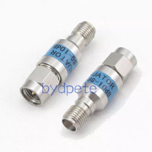 SMA female jack to male RF Stainless steel Coaxial Attenuator 10dB 50ohm DC 6GHz