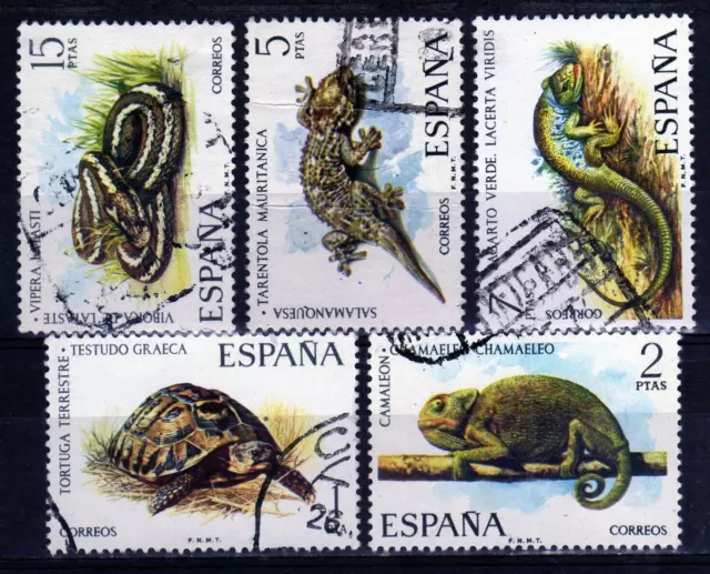 Spain / Spain / complete series year 1974 yvert nr.1847/51 used hispanic fauna