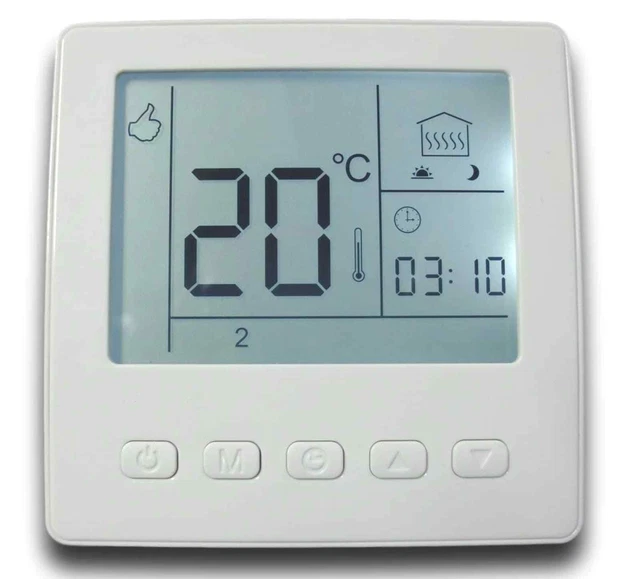 Thermostat Numérique Thermostat Ambiant Blanc Programmable #a857