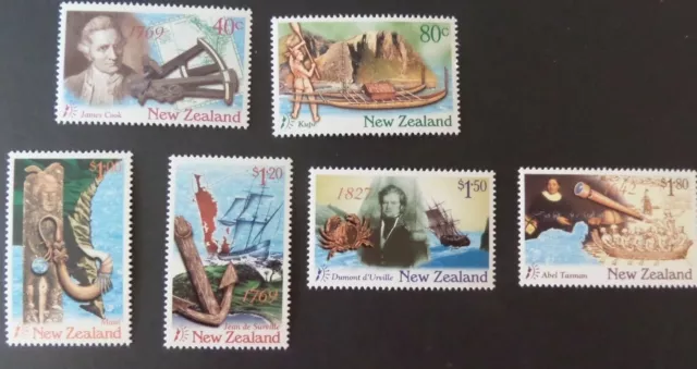 Mint 1997 New Zealand Nz Discoverers Explorers Captain Cook  Stamp Set Of 6