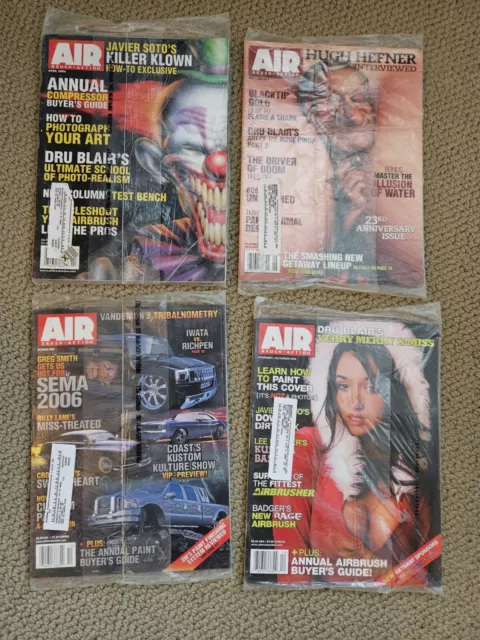 Lot Of (4) Airbrush Action Anniversary Issue Magazine 2008 New Sealed