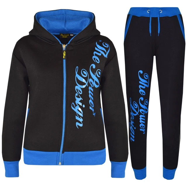 Bambine Tuta di Design The Power Design Top & Fondo Tuta da Jogging