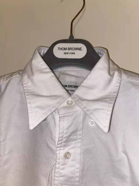 Thom Browne Classic Oxford Button Down Shirt Size 0 White 3
