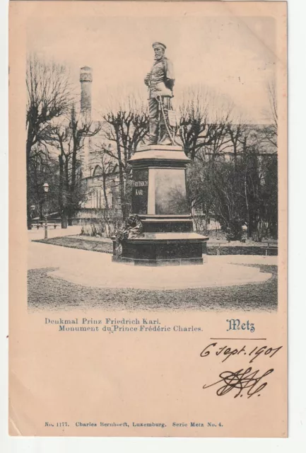 METZ  - Moselle - CPA 57 - Monument du Prince Frederic Charles
