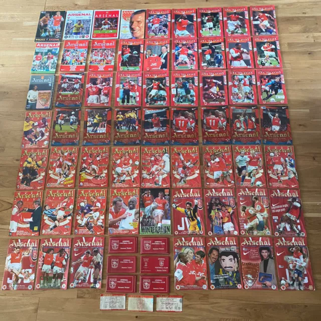 ARSENAL Football Programmes YOU CHOOSE 1993 96 97 98 99 2000 01 02 05 2006 2014