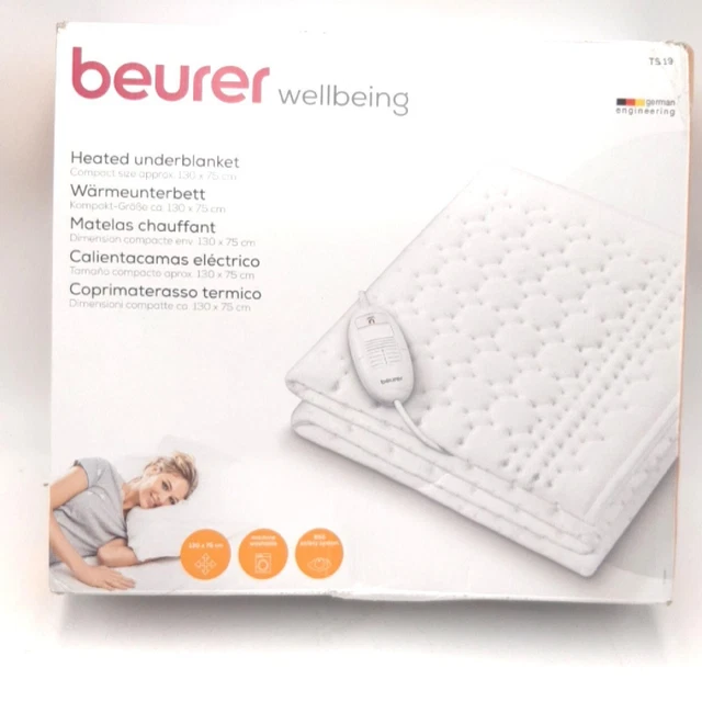 Beurer Wärmeunterbett TS 19 drei Temperaturstufen maschinenwaschbar 130 x 75 cm