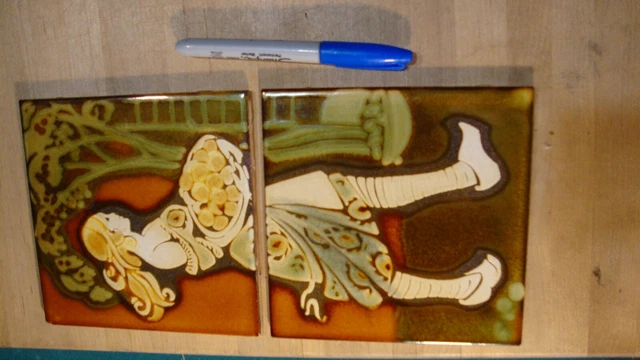 2 Pilkington  Tiles  women design Hand made London 2