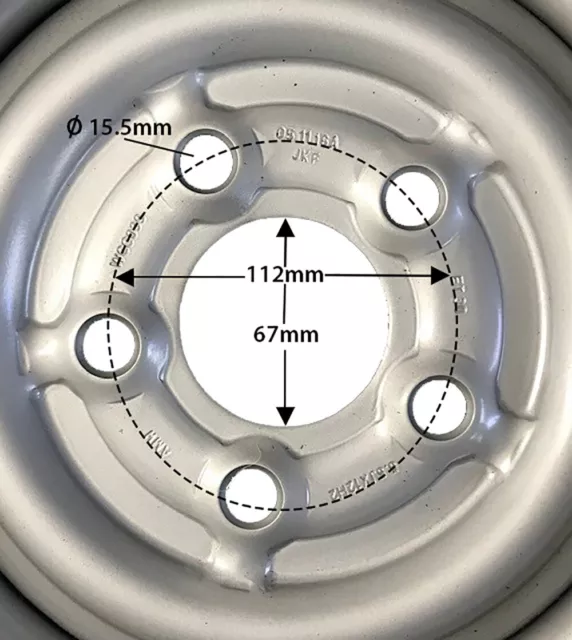 185/60 R12C Trailer Wheel 5 Stud 112mm PCD Tyre on Rim Brian James Ifor Williams 3