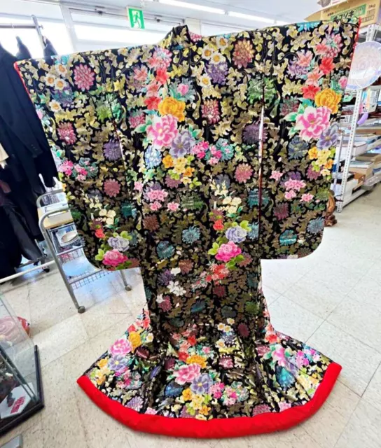 Japanese Kimono Uchikake New and Unused Wedding Pure Silk  japan 812