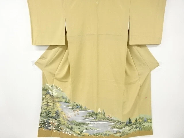 6576269: Japanese Kimono / Vintage Iro-Tomesode / Yuzen / Scenery Of Itsukushima