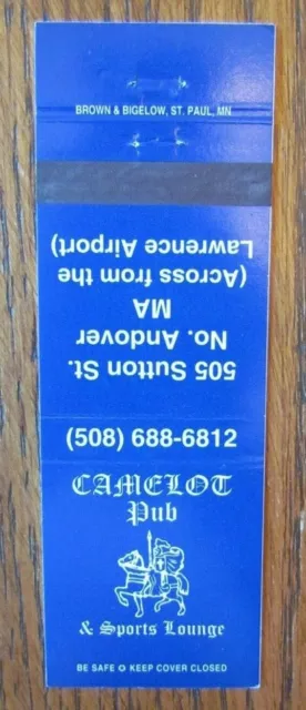Knight On Matchbook Matchcover: Camelot Pub (North Andover, Massachusetts) -E13 2