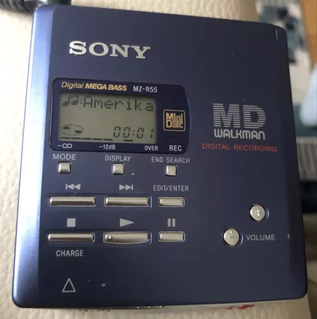 Vintage Sony Walkman MZ-R55 Minidisc Recorder Player