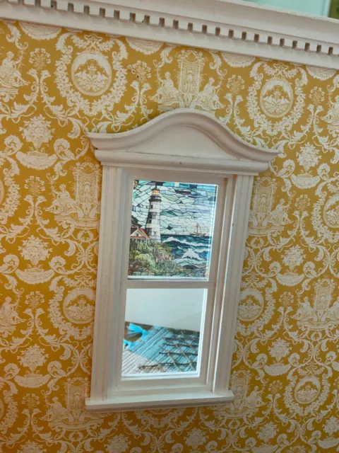 Lighthouse Point Dollhouse Miniature  Stained Glass Window  film 3