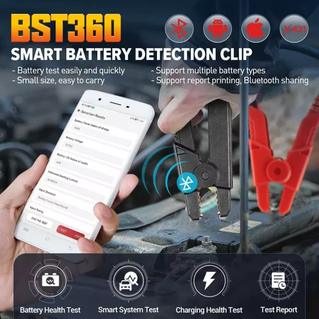 Launch BST360 Batterietester 6/12V Batterieprüfer für X431 Scanners Bluetooth DE 2