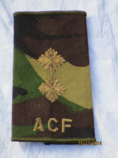 RANK LOOP: LIEUTENANT, ACF, Army Cadet Force, Khaki/DPM, no pair £3.55 ...