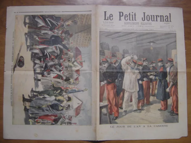 1897 Le Petit Journal 321 Jour De L'an Caserne Oiseaux Theatre Colonel Roquebrun